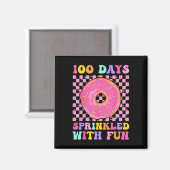 100 dagen besprenkeld met leuke donut 100e dag van magneet (Voorkant / Achterkant)