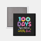 100 dagen besprenkeld met leuke donut 100e dag van magneet (Voorkant / Achterkant)