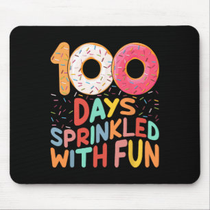100 dagen besprenkeld met leuke donut liefhebbers muismat