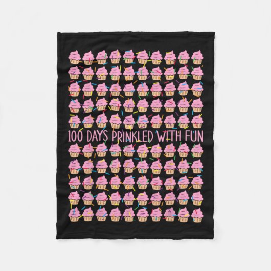 100 dagen besprenkeld met leuke donuts 100 dagen s fleece deken (Voorkant)