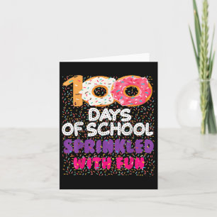 100 dagen besprenkeld met leuke donuts Happy 100th Kaart