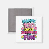 100 dagen bestrooid met leuke cupcake 100ste dag v magneet (Voorkant / Achterkant)