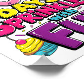 100 dagen bestrooid met leuke cupcake 100ste dag v poster (Hoek)