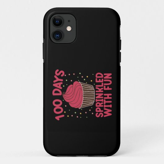 100 dagen bestrooid met leuke cupcake school meisj Case-Mate iPhone case (Achterkant)