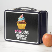 100 dagen bestrooid met leuke cupcake schoolleraar (In situ)