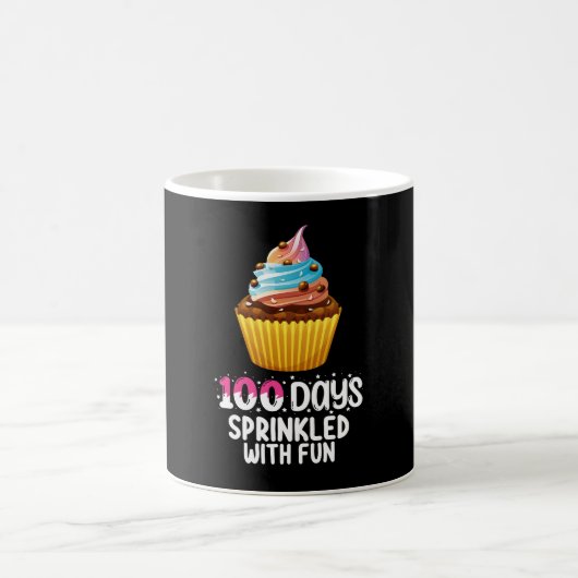 100 dagen bestrooid met leuke cupcake schoolleraar koffiemok (Center)