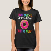 100 dagen bestrooid met leuke donut 100ste dag van t-shirt (Voorkant)