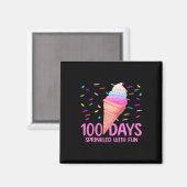 100 dagen bestrooid met leuke ijs 100e dag van magneet (Voorkant / Achterkant)