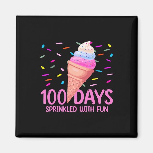 100 dagen bestrooid met leuke ijs 100e dag van magneet (Voorkant)