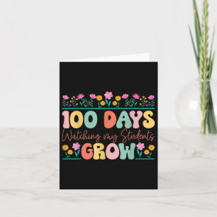 100 dagen bloemen kweken leraar 100ste dag van kaart
