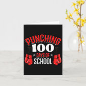 100 dagen bokshandschoenen voor schoolsport S Kaart (Gele Bloem)