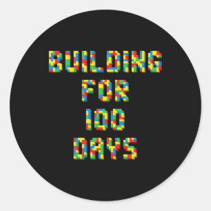 100 dagen bouwen Happy 100th Day of School Ki Ronde Sticker