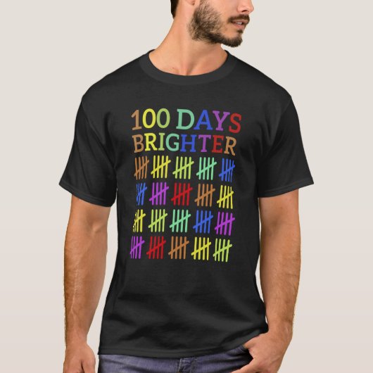 100 dagen Brichter 100e dag van de School of Kinde T-shirt (Voorkant)
