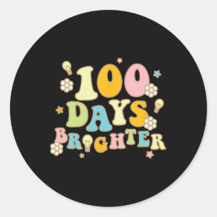 100 dagen Brichter 100e schooldag Ronde Sticker