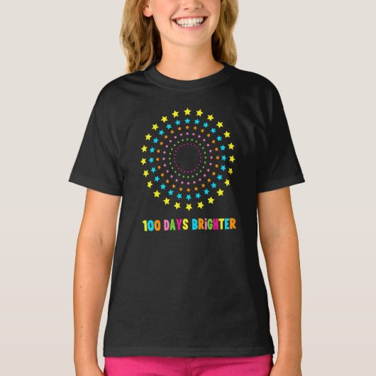 100 dagen Brichter 100e schooldag T-shirt (Voorkant)
