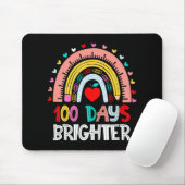100 dagen Brichtere regenboog 100e dag van de scho Muismat (Met muis)