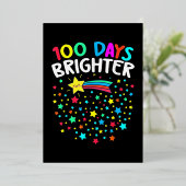 100 dagen Brichtere sterren Folie Feestdagenkaart (Staand Voorkant)