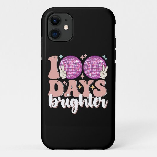 100 Dagen Brighter Disco Bal 100ste Dag Van School Case-Mate iPhone Case (Achterkant)