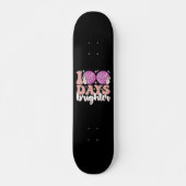 100 Dagen Brighter Disco Bal 100ste Dag Van School Persoonlijk Skateboard (Voorkant)