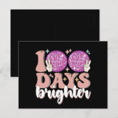 100 dagen Brighter Disco Ball 100th dag van de sch Briefkaart (Voorkant / Achterkant)