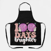 100 dagen Brighter Disco Ball 100th dag van de sch Schort (Voorkant)