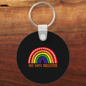 100 dagen Brighter Fun Teacher 100ste dag van de s Sleutelhanger (Voorkant)