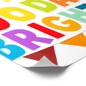 100 dagen Brighter Happy 100 dagen schoolleraar Poster (Hoek)