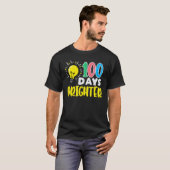 100 dagen Brighter Light Bulb 100th Day School Sma T-shirt (Voorkant volledig)