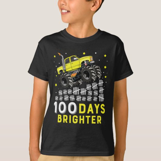 100 dagen Brighter Monster Truck 100 dagen van sch T-shirt (Voorkant)