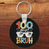 100 dagen Bruh Grappig 100ste schooldag voor kinde Sleutelhanger (Voorkant)