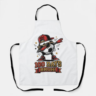 100 Dagen Bruh Voetbal Dabbing Shirt Ontwerp_1 Schort
