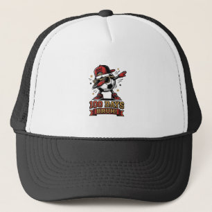100 Dagen Bruh Voetbal Dabbing Shirt Ontwerp_1 Trucker Pet