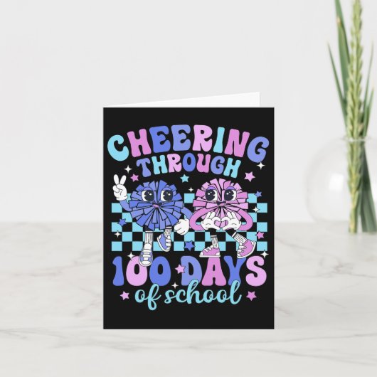 100 dagen cheerleader SC op school Kaart (Voorkant)