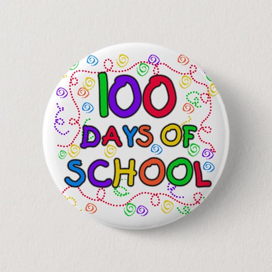 100 dagen Confetti op school Ronde Button 5,7 Cm (Voorkant)