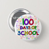 100 dagen Confetti op school Ronde Button 5,7 Cm (Voorkant /achterkant)