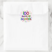 100 dagen Confetti op school Ronde Sticker (Tas)