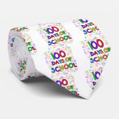 100 dagen Confetti-T-shirts op school en cadeautje Stropdas (Opgerold)