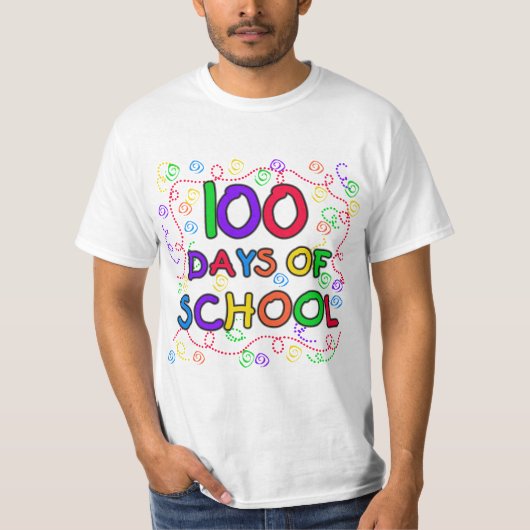 100 dagen Confetti-T-shirts op school en cadeautje T-shirt (Voorkant)