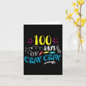 100 dagen Cray Cray - 100 dagen leraar student Kaart (Gele Bloem)