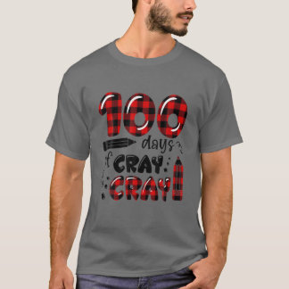 100 dagen Cray Cray 100 dagen schoolbuffalo Pla T-shirt