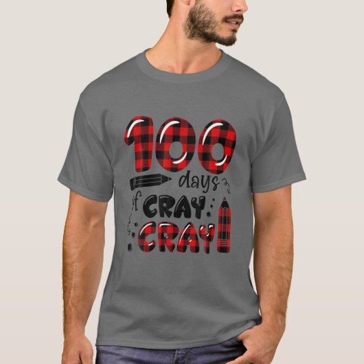 100 dagen Cray Cray 100 dagen schoolbuffalo Pla T-shirt (Voorkant)