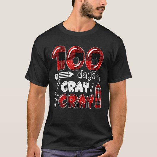 100 dagen Cray Cray 100 dagen schoolbuffalo Pla T-shirt (Voorkant)