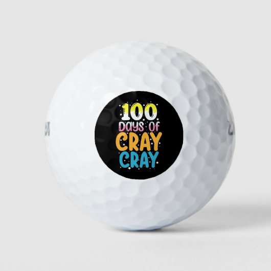 100 dagen Cray Cray 100e dag schoolleraar Golfballen (Voorkant)