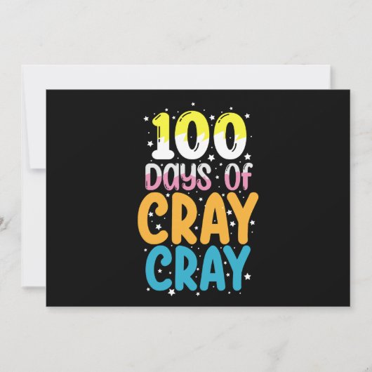 100 dagen Cray Cray 100e dag schoolleraar Kaart (Voorkant)