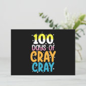 100 dagen Cray Cray 100e dag schoolleraar Kaart (Staand voorkant)
