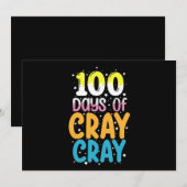 100 dagen Cray Cray 100e dag schoolleraar Kaart (Voorkant / Achterkant)