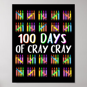 100 dagen Crayons 100 dagen op school Poster