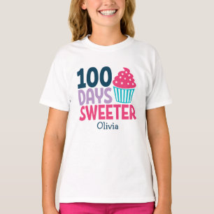 100 dagen Cute Cupcake (gepersonaliseerd) T-shirt
