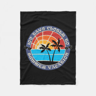 100 dagen dichter bij de zomer - 100e schooldag fleece deken