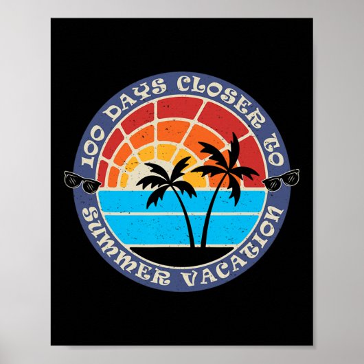 100 dagen dichter bij de zomer - 100e schooldag poster (Voorkant)